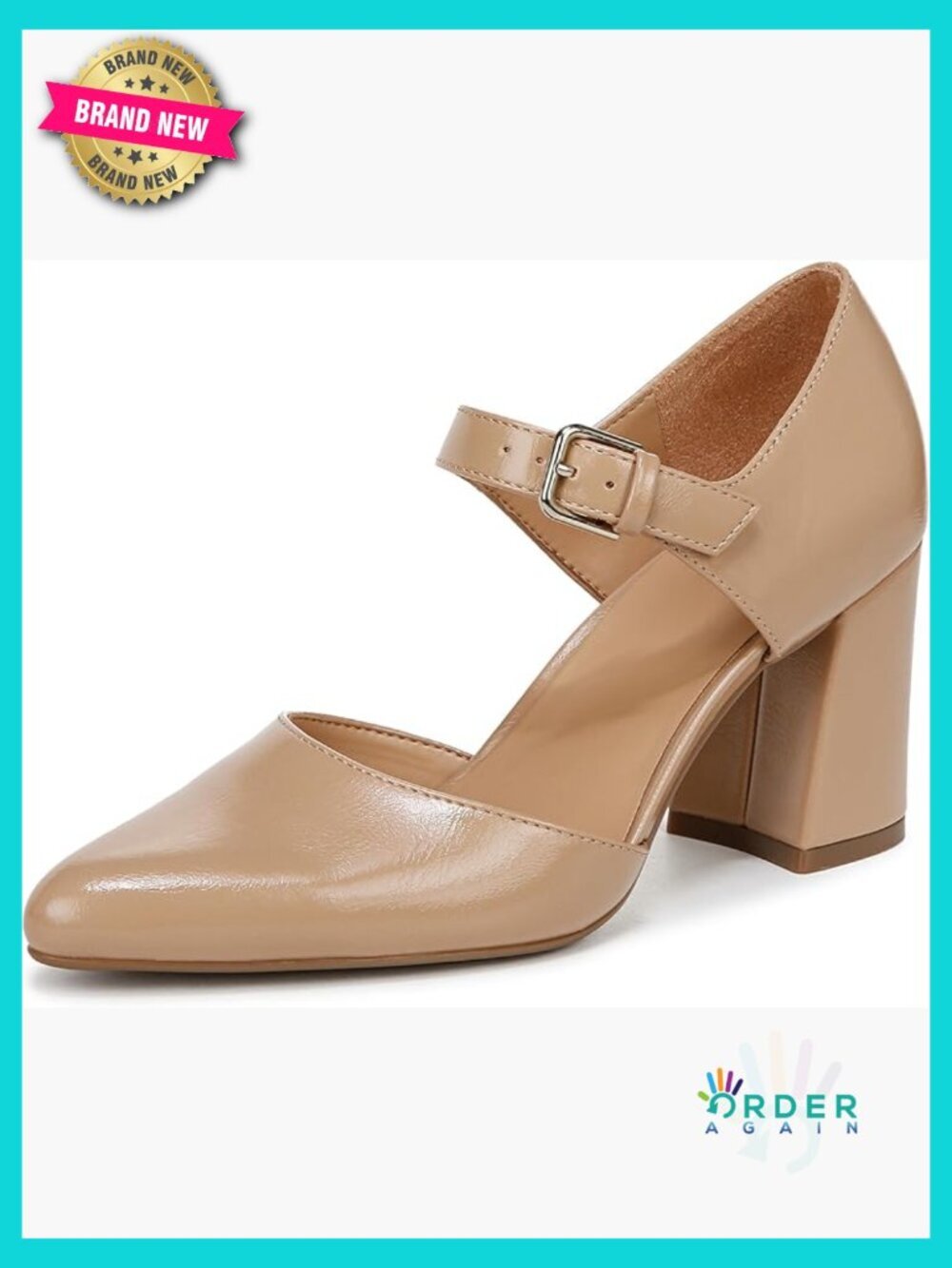 Mary Jane Heel Pumps Pointed Toe Adjustable Buckle Strap Block Heel Platform
